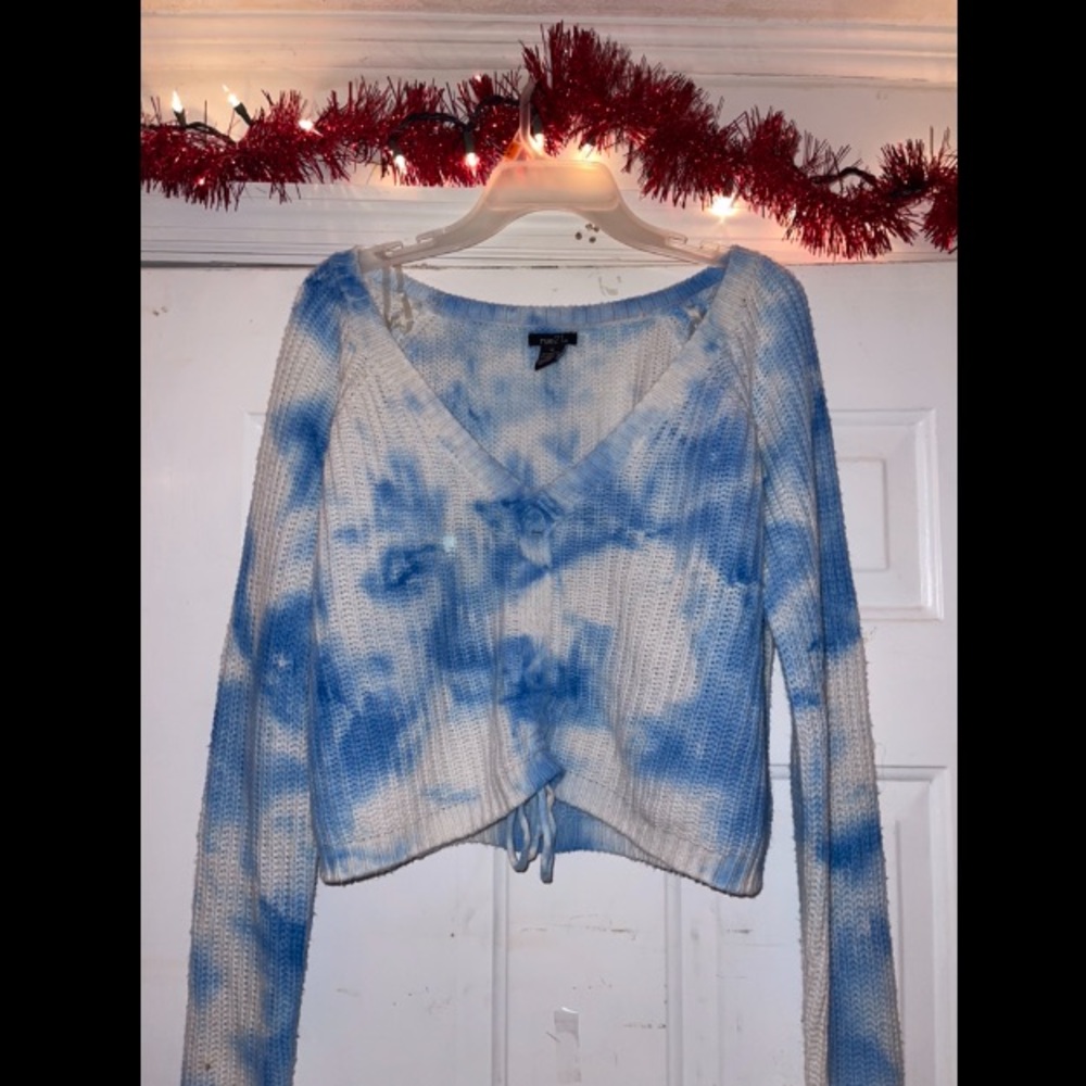 Blue and white long sleeve